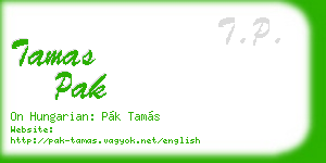 tamas pak business card
